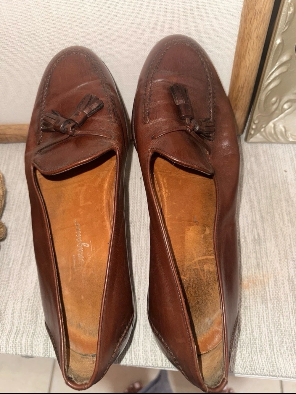 Men's Brown Leather Tassel Loafers